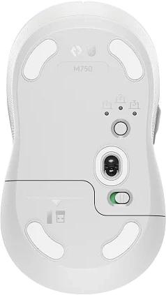 Мышь Logitech M750 белый оптическая (4000dpi) беспроводная BT/Radio USB (5but) фото 2