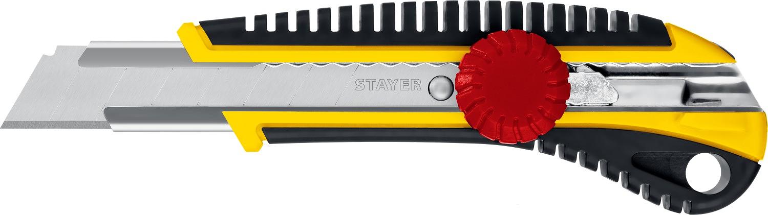 STAYER KS-18, 18 мм, нож с винтовым фиксатором, Professional (09161) фото 1