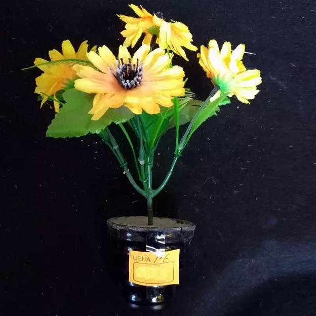 Букет цветов в горшочке с116 фото 1