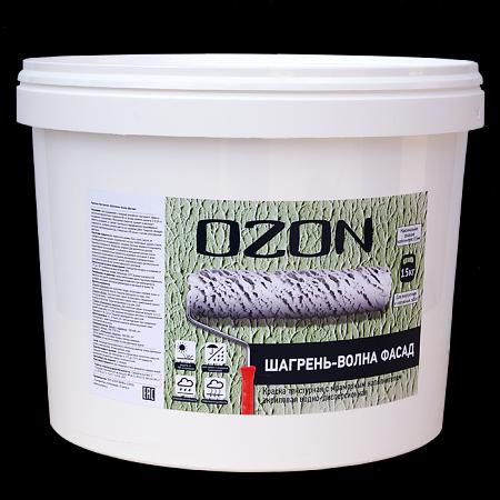 Краска фактурная OZON Шагрень-волна фасад ВД-АК-171-15 белая опт фото 1