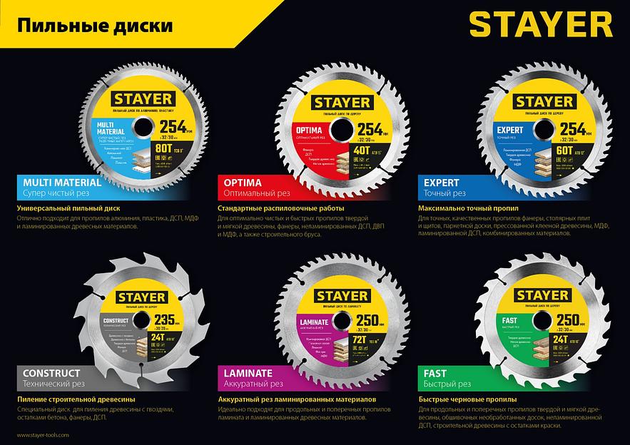 STAYER Construct, 230 x 30/20 мм, 24Т, технический рез, пильный диск по дереву (3683-230-30-24) фото 4