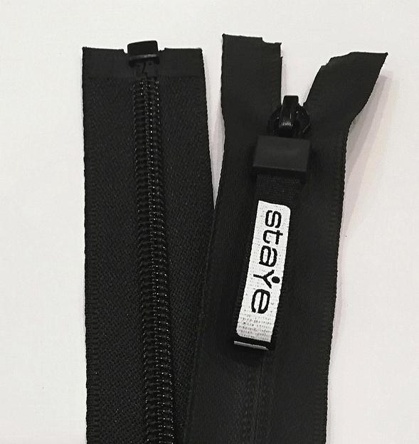 Молния спираль №7 спортивная б/логотипа Черный фото 1