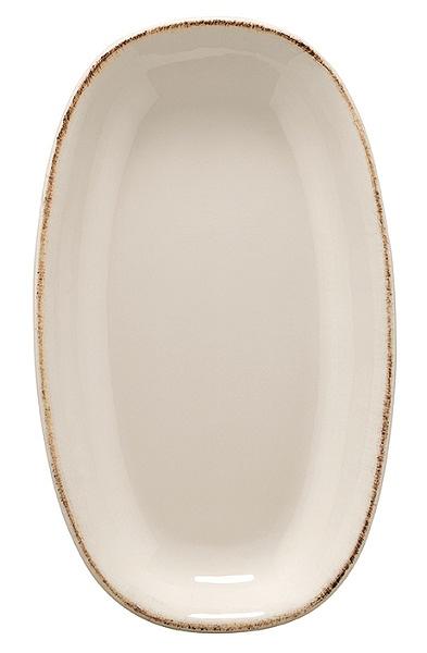 Блюдо овальное 190*110 мм. Ретро коричневый край, форма Гурмэ /1/12/ фото 1