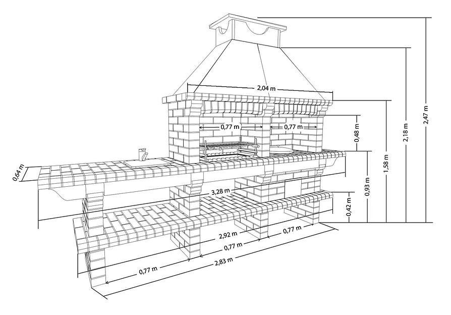 Брусовая беседка 3×4 м под печь барбекю фото 3