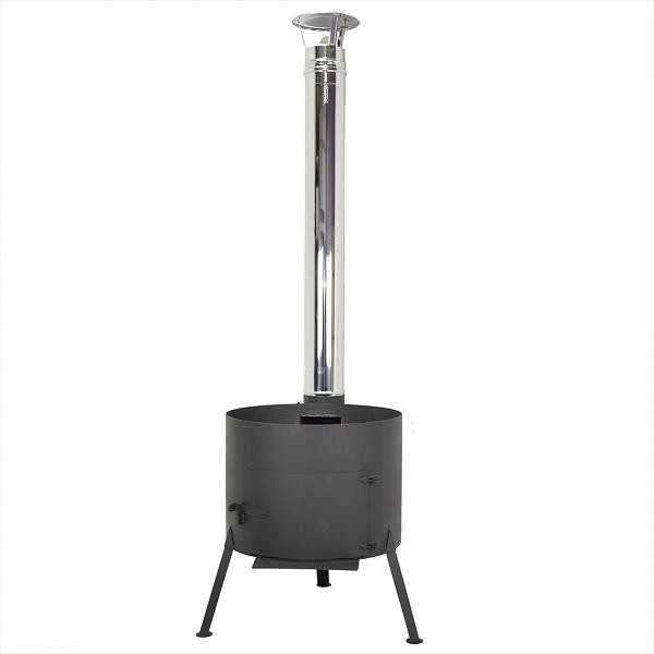 Печь для казанов 22 литра с нержавеющим дымоходом опт фото 1
