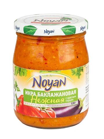 Икра баклажановая с красным перцем Нежная Noyan 530 гр ОПТ фото 1