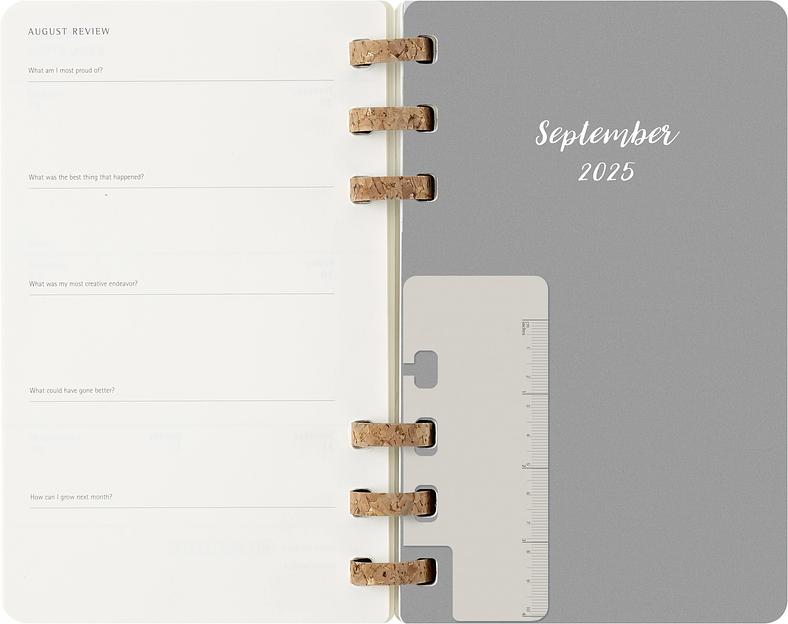 Еженедельник Moleskine ACADEMIC SPIRAL DSSPB12AMWH3 Large 150х210мм 200стр. кремовые страницы спираль черный фото 9