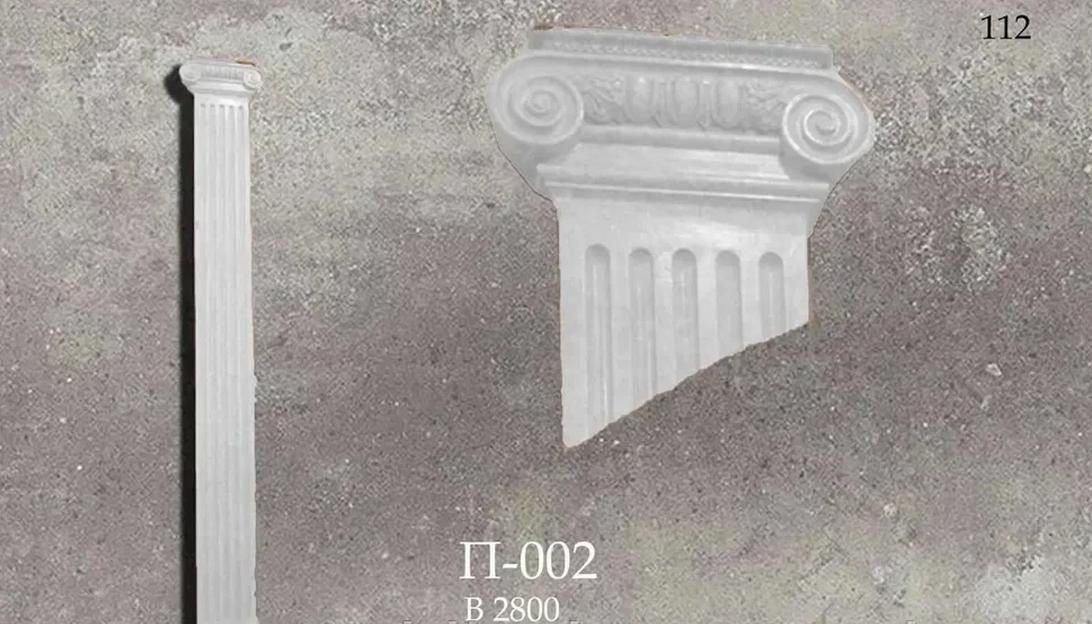 Пилястра гипсовая Samaragips ионическая П-002 ОПТ фото 1