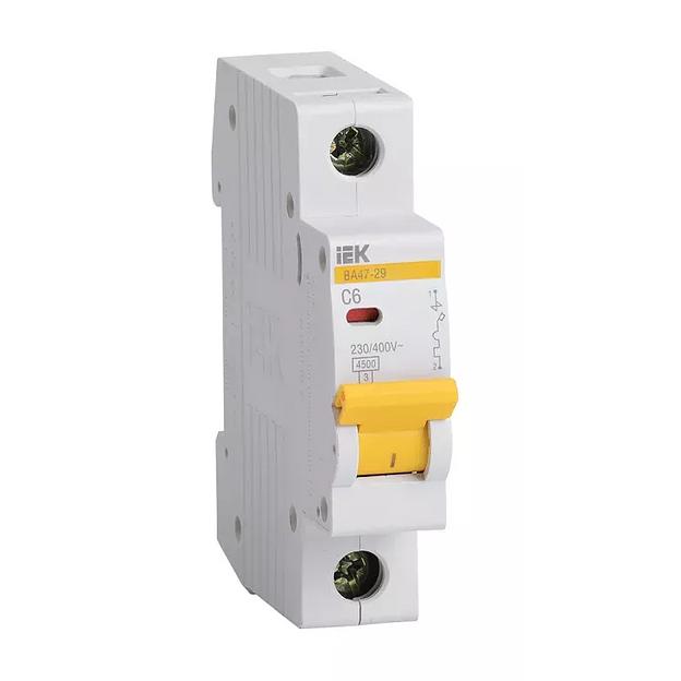 Автоматический выключатель однополюсный 6А фото 1