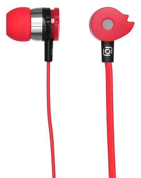 Гарнитура вкладыши Оклик HS-S-210 1.2м красный проводные в ушной раковине (D1) фото 1