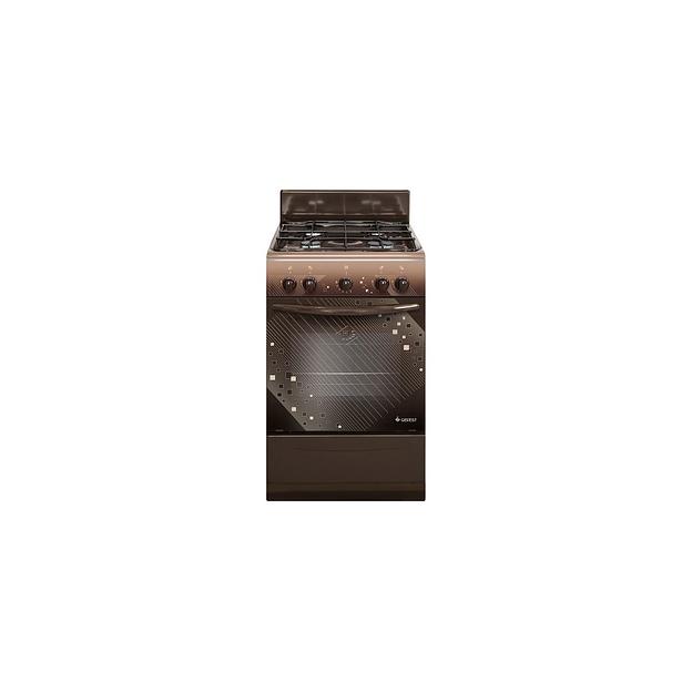 Газовая плита GEFEST ПГ 5100 0018, газовая духовка, без крышки, сталь, коричневый [пг 5100-0018] фото 1