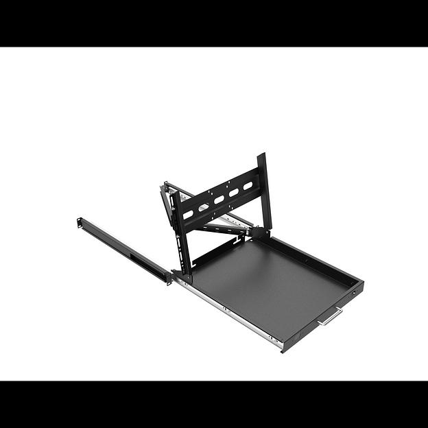 Полка выдвижная для монитора в шкафы глубиной 800мм (глубина полки 550мм), цвет черный (SNR-SHELF-MONITOR-550) фото 4