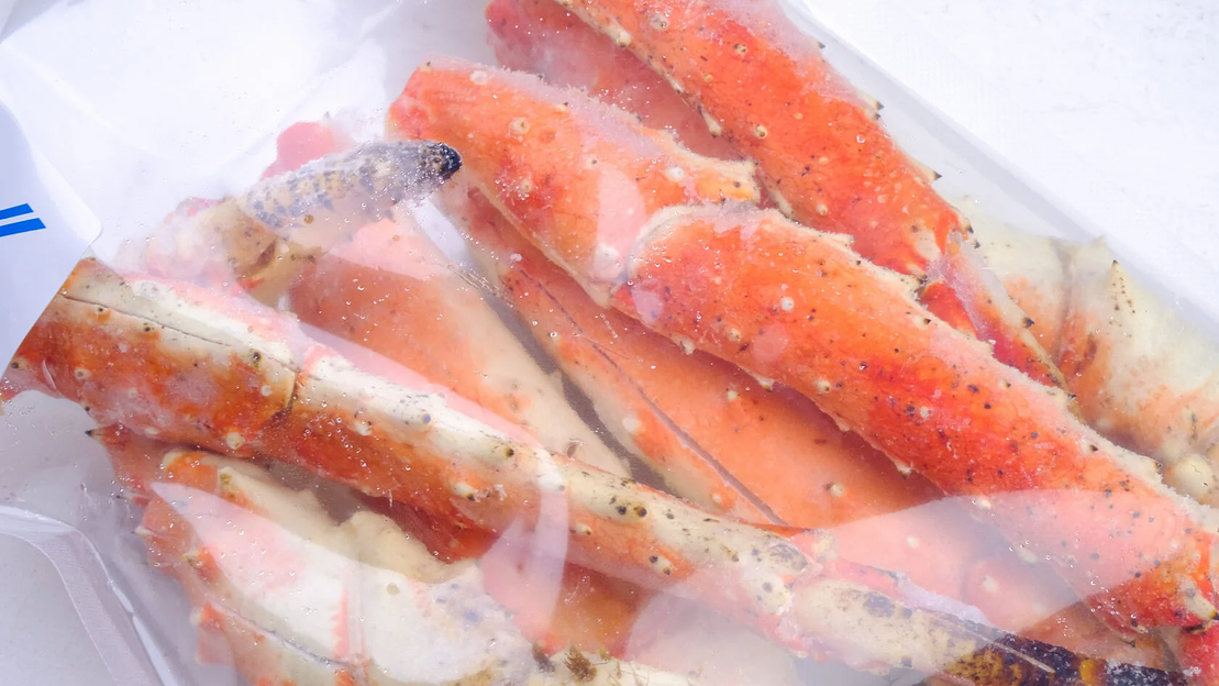 Краб камчатский, комплект конечностей в панцире, варёно-морож., (IQF, х/п, вес., 900-1100, 7%, 6 кг) ОПТ фото 1