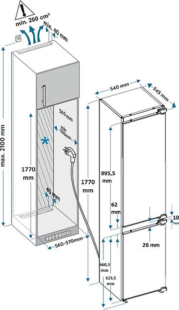 Холодильник Hyundai HBR 1771 2-хкамерн. белый фото 3