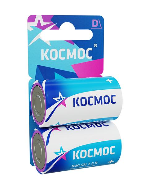Батарейка R20 (D) 1.5V Zinc carbon 2BL фото 1