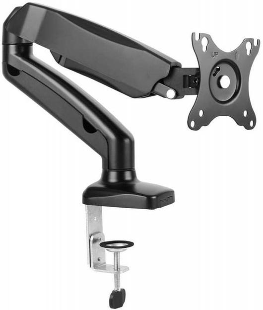Кронштейн для мониторов Ultramounts UM 700 черный 13"-27" макс.6.5кг настольный поворот и наклон верт.перемещ. фото 1