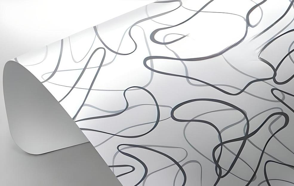 Плёнка ПВХ «MSD Premium Нить», фотопечать, для производства натяжных потолков, фактурное матовое покрытие ОПТ фото 1