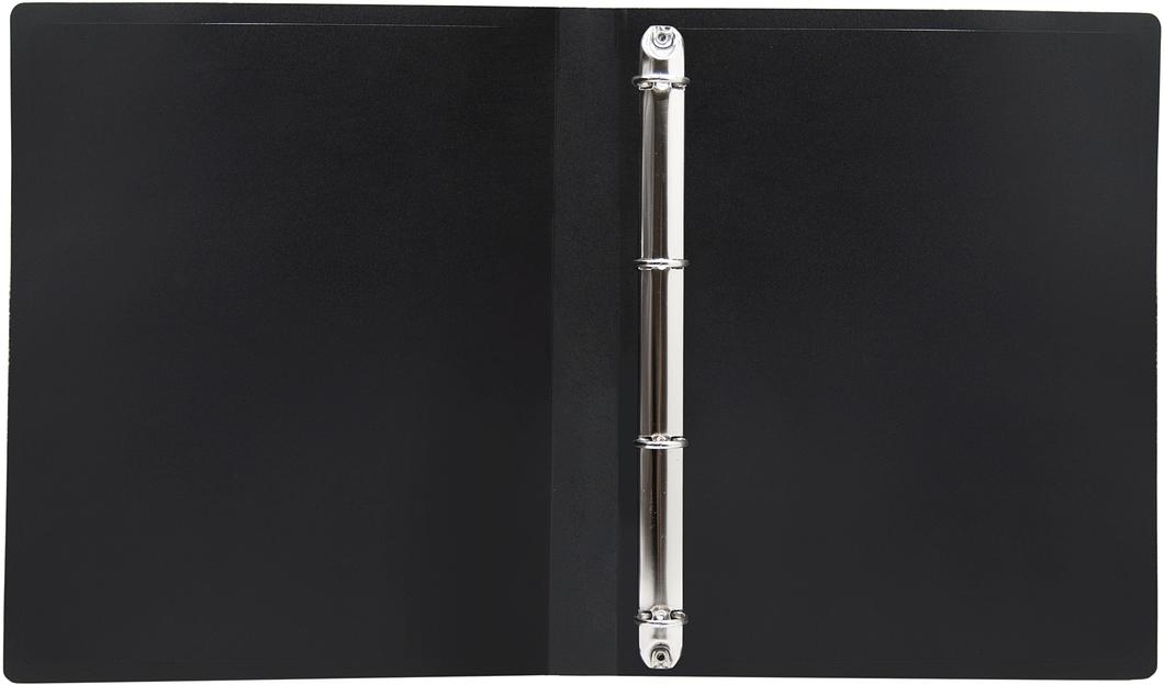 Папка на 4-х кольцах Silwerhof Eco SE-0420/4RBLK A4 пластик 0.5мм черный фото 4