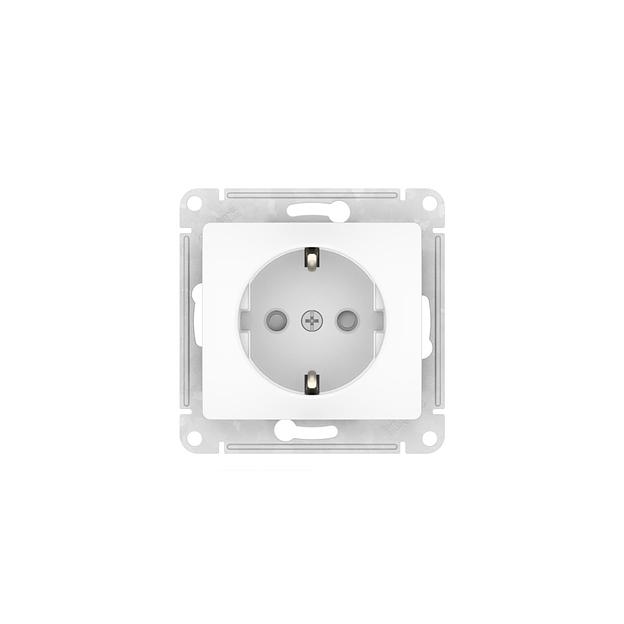 GLOSSA РОЗЕТКА с заземлением со шторками, 16А, быстрозажимные клеммы, БЕЛЫЙ фото 4