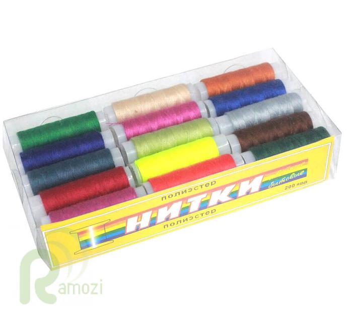 Нитки цветные в наборе 30 шт фото 1