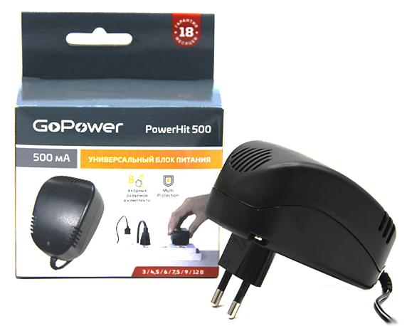 Блок питания GoPower Powerhit 500 универсальн. (1/20/40) Блок питания GoPower Powerhit 500 (00-00015342) фото 2