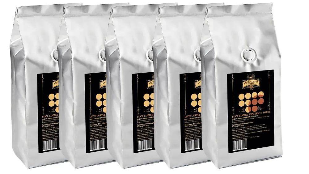 Кофе в зёрнах LUCE COFFEE 9 FORTE (арабика 100 %) 5 кг ОПТ фото 1