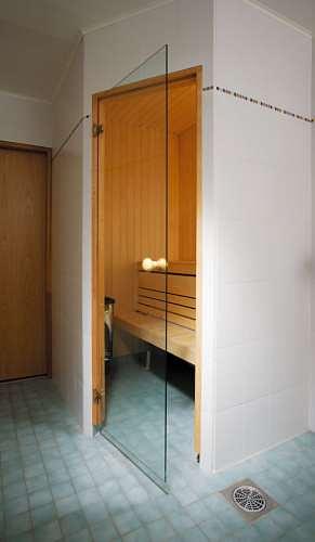 Дверь стеклянная для сауны в спб ANDRES стекло 0,7Х1,9 стекло прозрачное фото 1