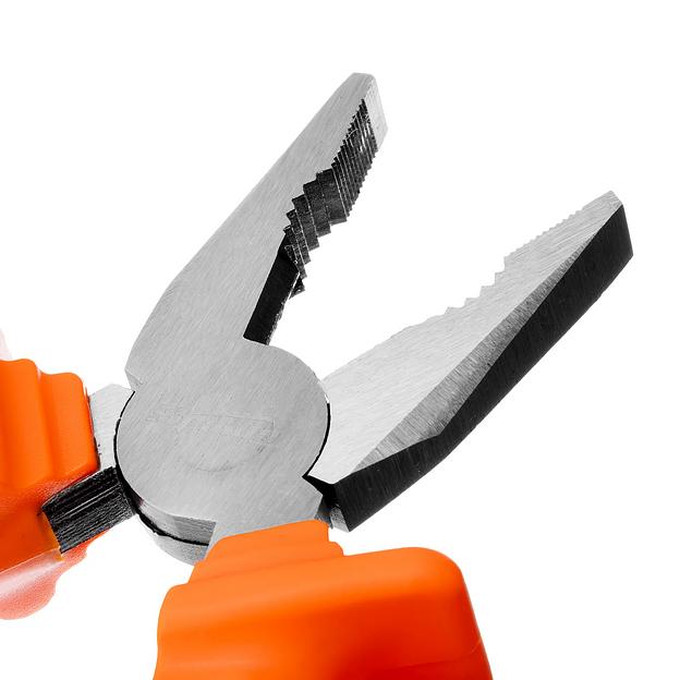 Плоскогубцы, Comfort, 160 мм, комбинированные шлифованные, двухкомпонентные рукоятки фото 3