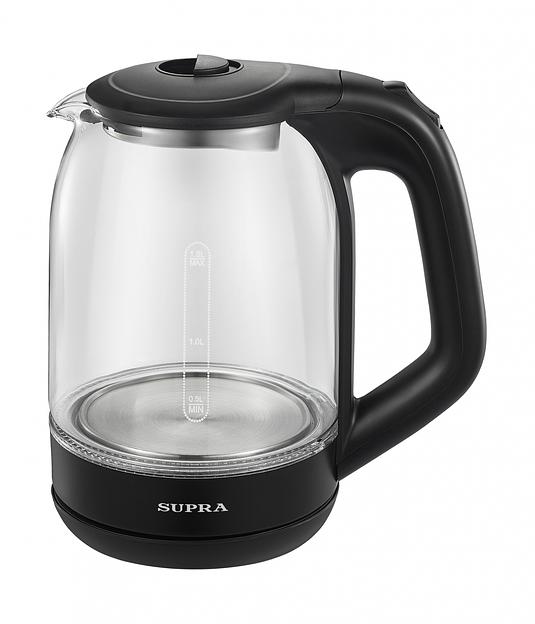 Чайник электрический Supra KES-1872G 1.8л. 1500Вт черный (корпус: стекло) фото 1