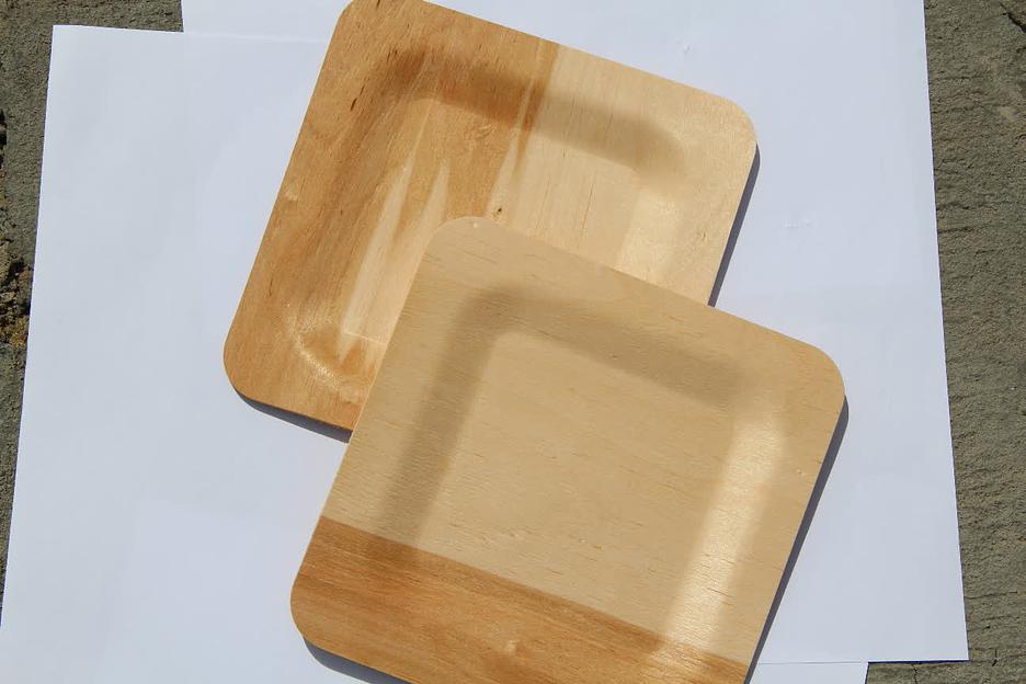 Тарелка салатная одноразовая, квадратная 180 мм фото 8