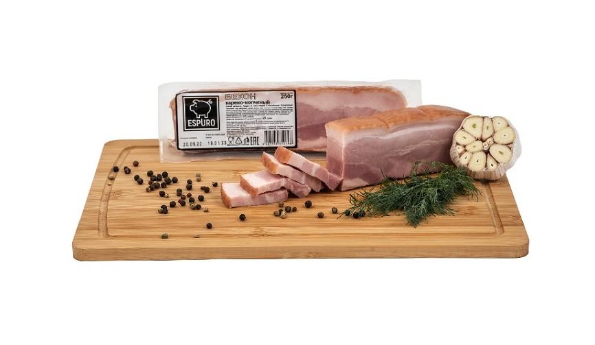 Бекон варёно-копчёный, в/у кусок «Espuro» 250 г фото 1
