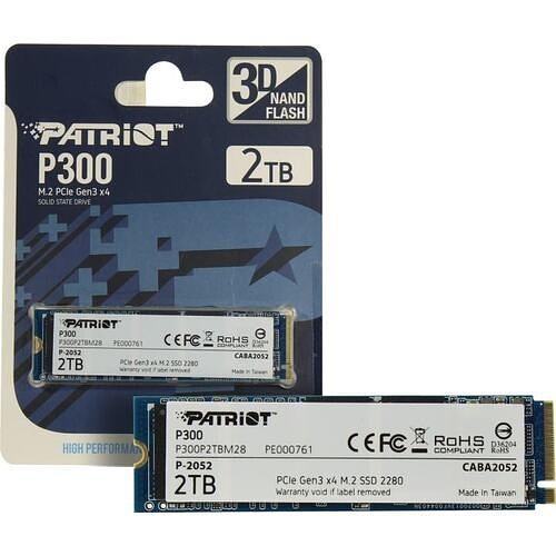 SSD жесткий диск M.2 2280 2TB P300 P300P2TBM28 PATRIOT фото 1