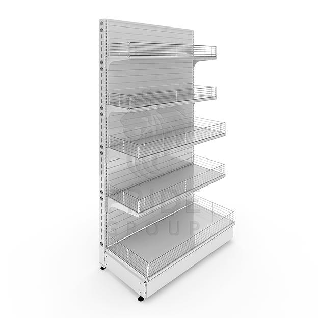 Стеллаж торговый пристенный 1330x500x1900 5 полок фото 1