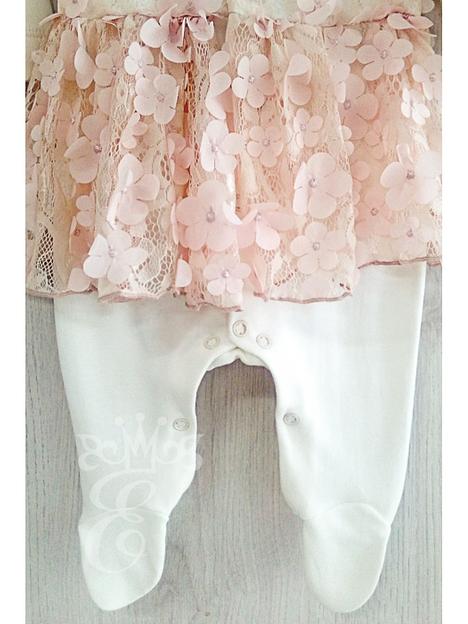 Комбинезон для девочек «Её малышество» с ободком, молочно-розовый, 902-КО, опт фото 3