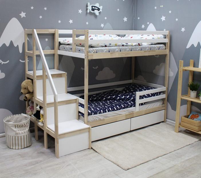 Двухъярусная кровать с лестницей комодом Eco bed 7 фото 2