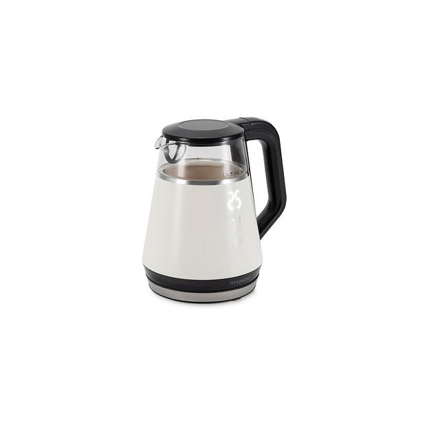 Чайник электрический Hyundai HYK-G3013, 1100Вт, белый и черный фото 1