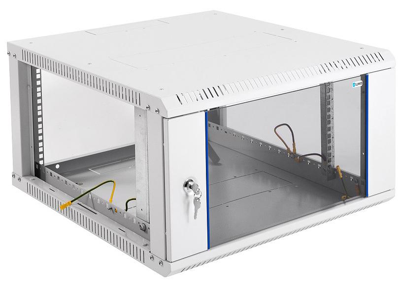 Шкаф коммутационный ЦМО ШРН-ЭКОНОМ (ШРН-Э-6.500-9005) настенный 6U 600x520мм пер.дв.стекл 75кг черный 470мм фото 4