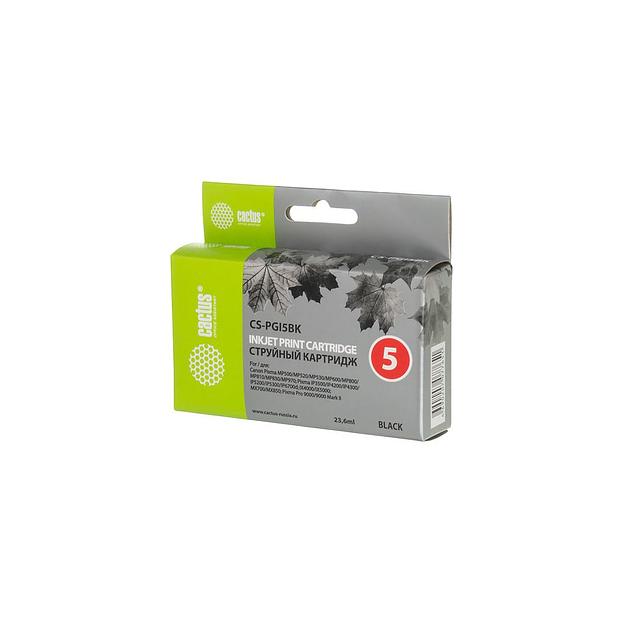 Картридж Cactus CS-PGI5BK, черный пигментный / CS-PGI5BK фото 1