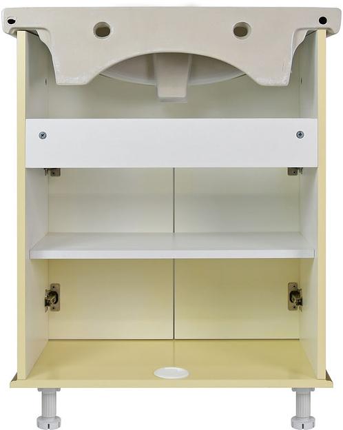 Тумба Аттика 65 DORATIZ 9912.313, бежевая, патина золото, под умывальник фото 4