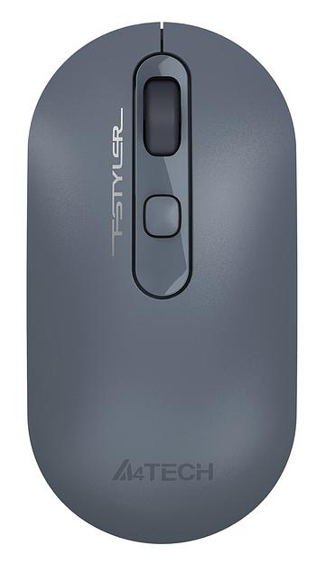 Мышь A4Tech Fstyler FG20 пепельный/синий оптическая (2000dpi) беспроводная USB для ноутбука (4but) фото 1