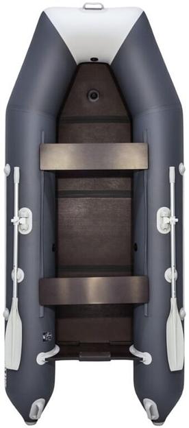 Лодка Аква 3200 слань книжка, киль, 3200*1420*400 мм., цвет: графит-серый фото 1