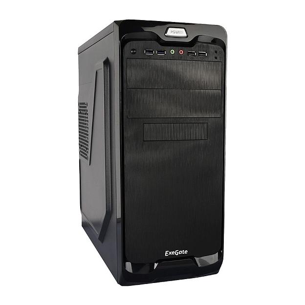 Exegate EX269436RUS Корпус Miditower UN-604 Black, ATX, 2*USB+2*USB3.0, Audio фото 1