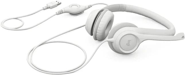 Наушники с микрофоном Logitech H390 белый 1.9м накладные USB оголовье (981-001286) фото 5