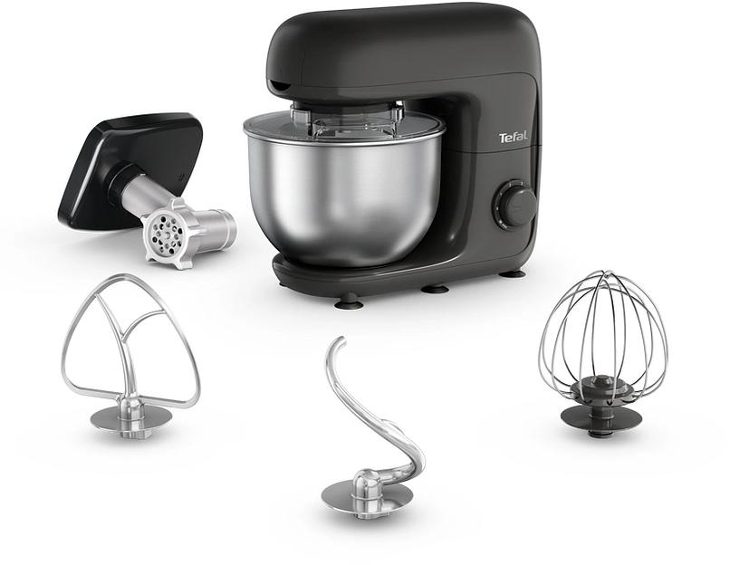 Кухонная машина Tefal Bake Essential QB161H38 планетар.вращ. 800Вт черный/серебристый фото 2