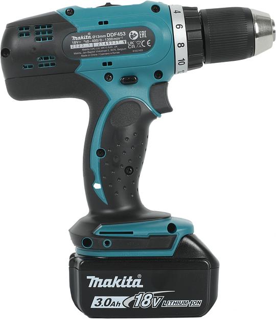 Дрель-шуруповерт Makita DDF453RFE аккум. патрон:быстрозажимной фото 4