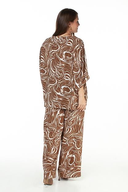 Брюки женские  121/03/Коричневый, бежевый  фото 4