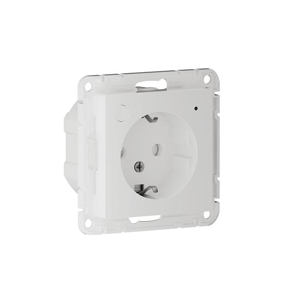 ATLASDESIGN SMART РОЗЕТКА с заземл., со шт., Zigbee, L+N, 16А, мех., БЕЛЫЙ фото 4