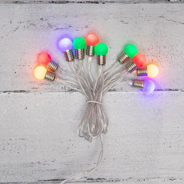 NEON-NIGHT 303-074 Гирлянда светодиодная «Мини-лампочки» 1.5 м, 10 LED, прозрачный ПВХ, цвет свечения мультиколор, 2 х АА (батарейки не в комплекте) фото 2