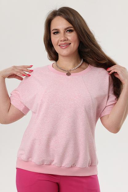 Туника футер 2-х нитка  4197/03/Розовый меланж  фото 4