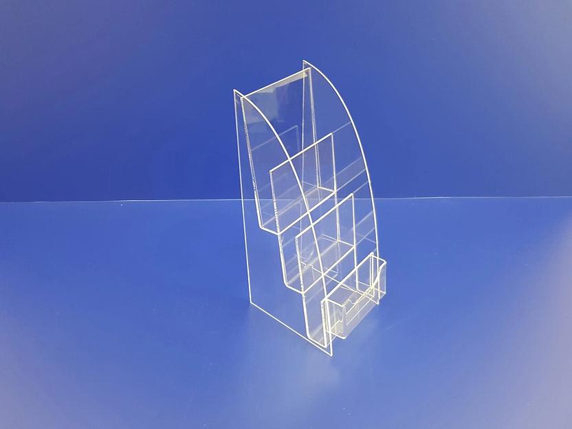 Подставка для буклетов ф-а6(3 яруса)с визитницей. фото 1